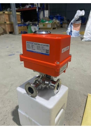 Van bi inox vi sinh điều khiển điện - vanbuomhanoi