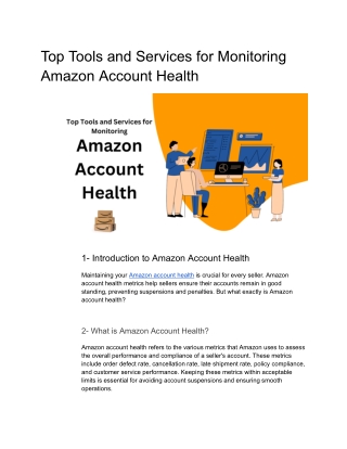 Top Tools and Services for Monitoring Amazon Account Health