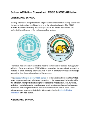 School Affiliation Consultant_ CBSE & ICSE Affiliation