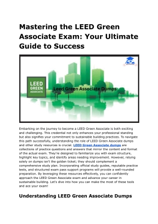 Mastering the LEED Green Associate Exam  Your Ultimate Guide to Success