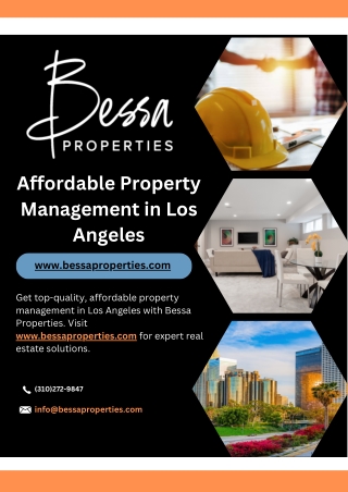 Affordable Property Management in Los Angeles - www.bessaproperties.com