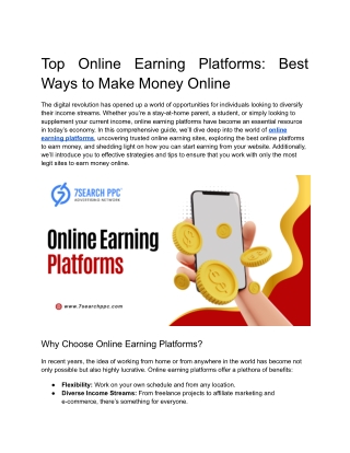 Top Online Earning Platforms_ Best Ways to Make Money Online