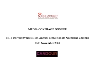 Consolidated Coverage Dossier_NU 16th Annual Lecture_Nov 2024