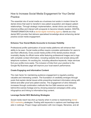 How to Increase Social Media Engagement for Your Dental Practice