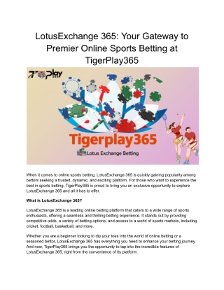 TigerPlay 365_ Your Ultimate Destination for Sports Betting with Lotusexchange 365 (1) - Copy