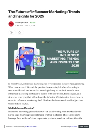 The Future of Influencer Marketing Trends and Insights for 2025