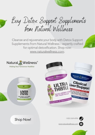 Buy Detox Support Supplements from Natural Wellness - www.naturalwellness.com
