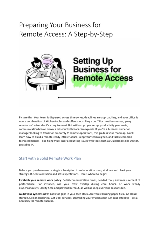 Preparing Your Business for Remote Access: A Step-by-Step Guide