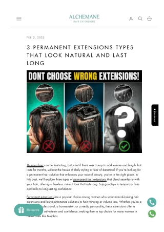 3 Permanent Extensions Types That Look Natural and Last Long