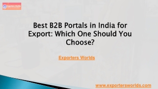 Best B2B Portals in India for Export Which One Should You Choose