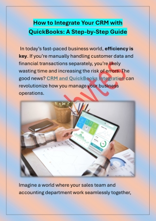 How to Integrate Your CRM with QuickBooks