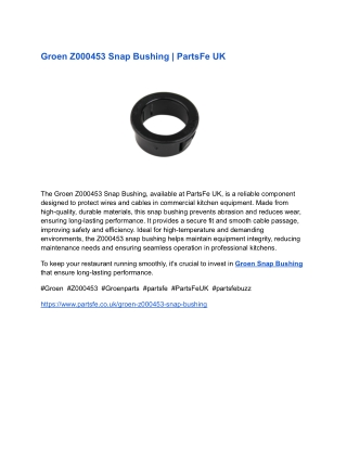 Groen Z000453 Snap Bushing _ PartsFe UK