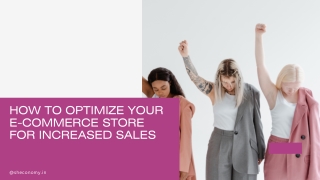 How to Optimize Your E-Commerce Store for Increased Sales