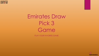 Buy Abu Dhabi Lottery Ticket Online | Win Big with Emirates Draw PPT  28