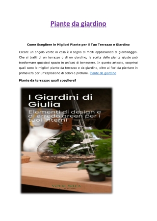 Piante da giardino