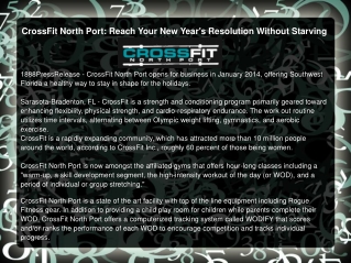 CrossFit North Port: Reach Your New Year's Resolution