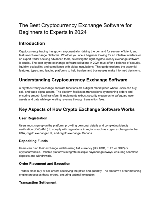 The Best Cryptocurrency Exchange Software for Beginners to Experts in 2024