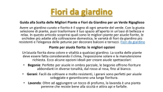 Fiori da giardino