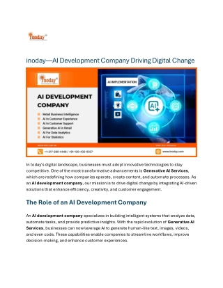 inoday—AI Development Company Driving Digital Change