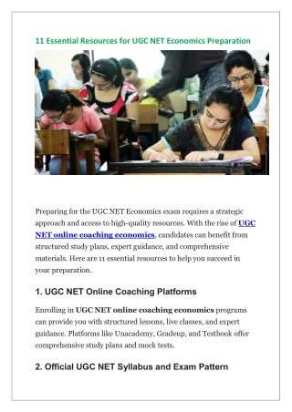 11 Essential Resources for UGC NET Economics Preparation
