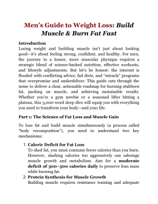 Men’s Guide to Weight Loss_ Build Muscle & Burn Fat Fast