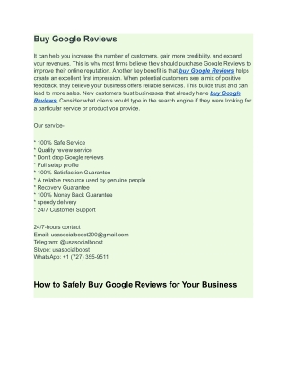 Buy Google Reviews From $8 | 100% Safe2025