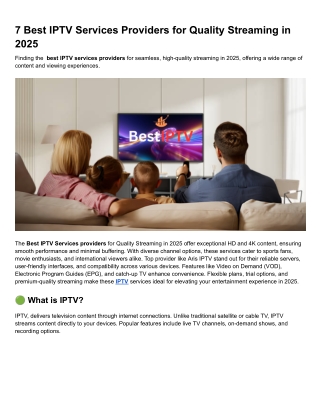 7 Best IPTV Services Providers for Quality Streaming in 2025