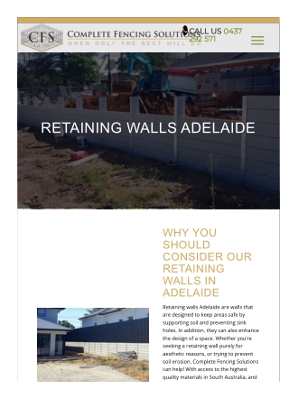 Retaining Walls Adelaide