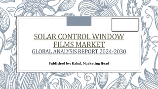 Solar Control Window Films Market
