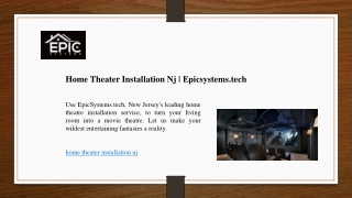 Home Theater Installation Nj | Epicsystems.tech