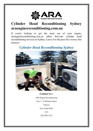Cylinder Head Reconditioning Sydney araenginereconditioning.com