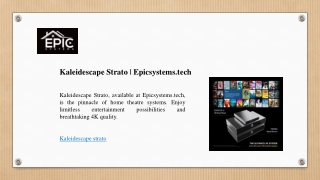 Kaleidescape Strato | Epicsystems.tech