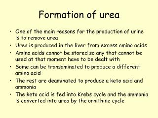 Formation of urea