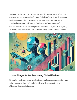 The Economic Impact of AI Agents on Global Markets