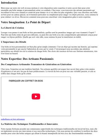 “Votre Imagination, Notre Expertise: Créer Ensemble Une boite Unique”