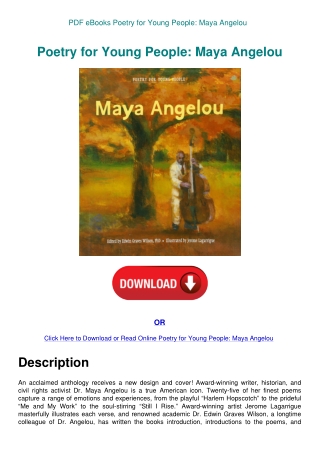 PDF eBooks Poetry for Young People Maya Angelou