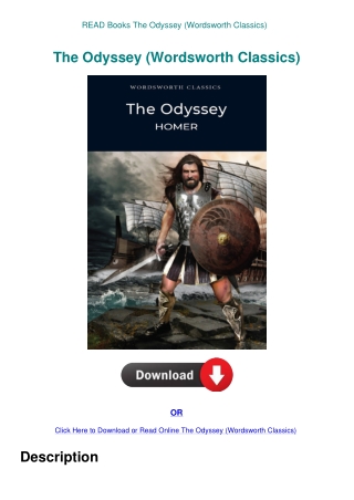 READ Books The Odyssey (Wordsworth Classics)