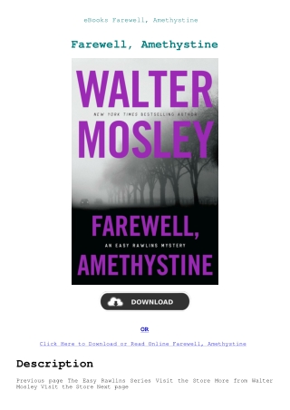 eBooks Farewell  Amethystine