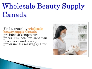 Wholesale Beauty Supply Canada