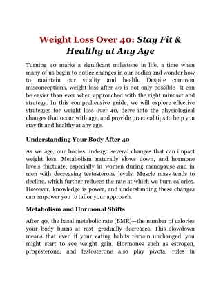 Weight Loss Over 40_ Stay Fit & Healthy at Any Age