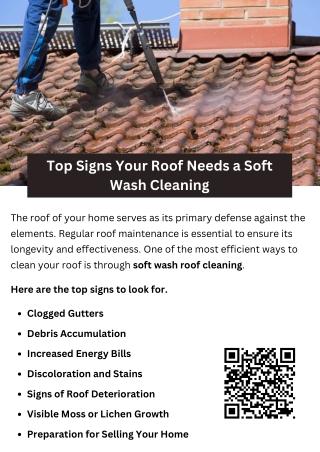 Top Signs Your Roof Needs a Soft Wash Cleaning