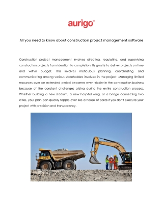 All you need to know about construction project management software