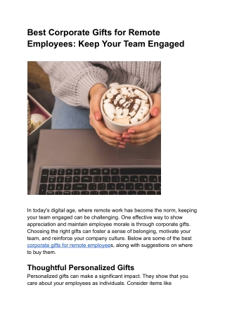 Best Corporate Gifts for Remote Employees_ Keep Your Team Engaged