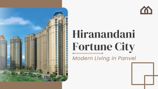Hiranandani Fortune City - Panvel Modern Living