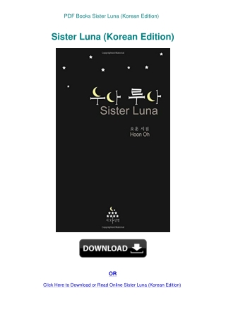 PDF Books Sister Luna (Korean Edition)