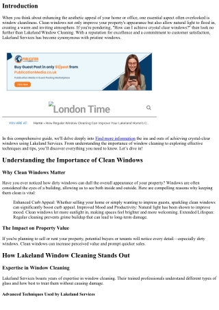 How to Achieve Crystal Clear Windows with Lakeland Services