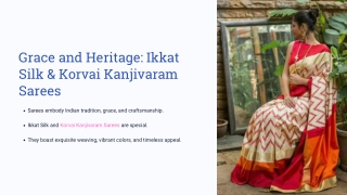 Grace-and-Heritage-Ikkat-Silk-and-Korvai-Kanjivaram-Sarees
