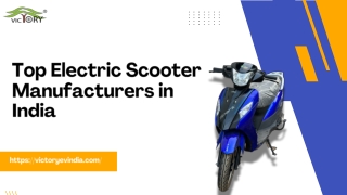 Top Electric Scooter Manufacturers in India