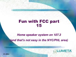 Fun with FCC part 15