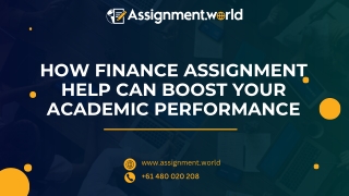 How Finance Assignment Help Can Boost Your Academic Performance